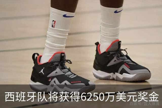 西班牙队将获得6250万美元奖金 每位球员将分得约88万美元
